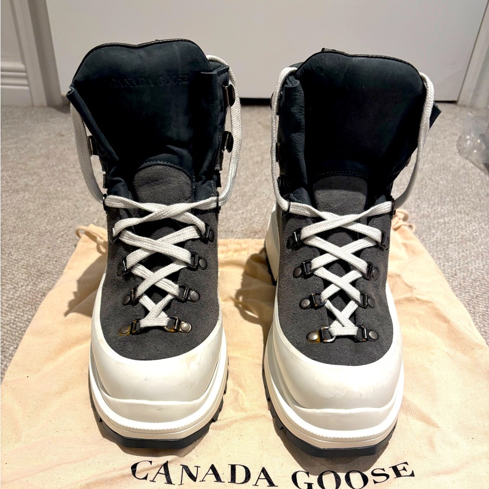 Canada Goose Black and White Journey Boots